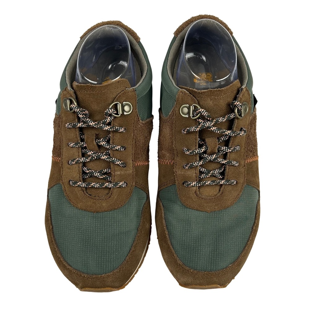Teva Womens Suede Ripstop Hiking Sneakers Brown Green 1125670 Size 10